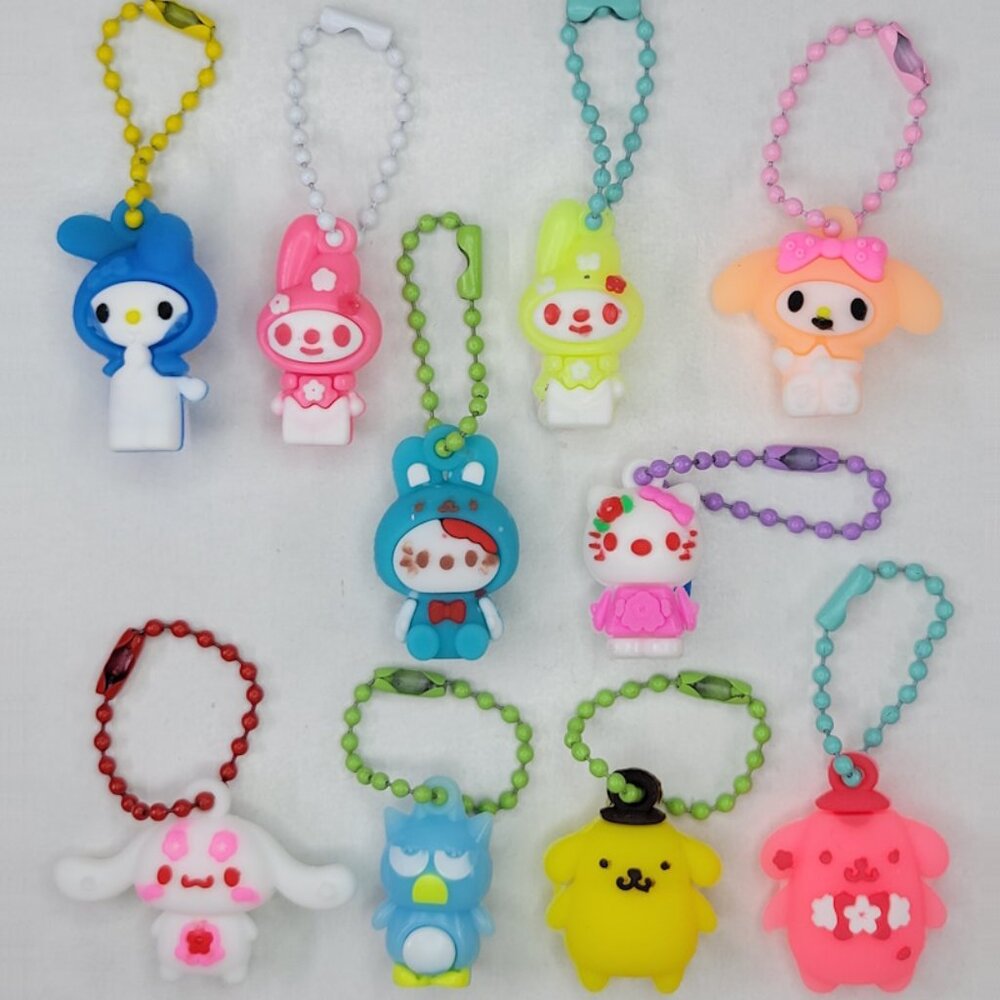 My Melody Hello Kitty & Friends Keychain Sanrio Set Of 10 Charms My Melo Figures